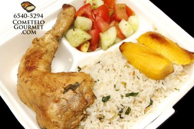 Pollo al Horno y Arroz Blanco
